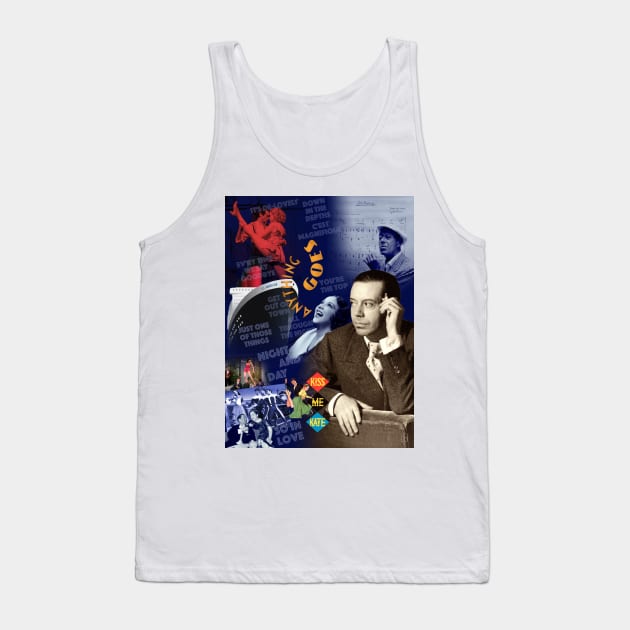 Cole Porter Portrait Collage Tank Top by Dez53